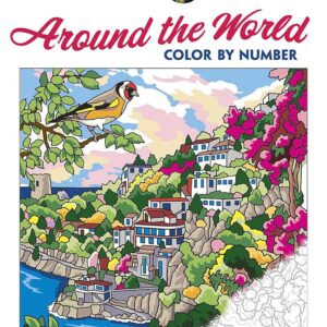 creative haven around the world color by number (adult coloring books: world & travel)